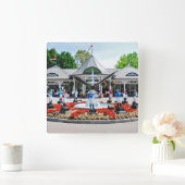 一般公開日の歴史的なSaratoga 150 スクエア壁時計 (ホーム)