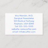 一般医ユーモアのある医漫画アポイントメントまたは 名刺 (裏面)