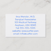 一般医ユーモアのある医漫画アポイントメントまたは 名刺 (裏面)