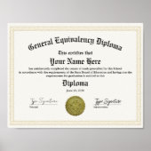 一般同等卒業証書ハイアンドホームスクール ポスター (正面)