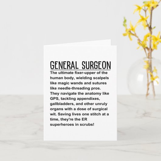 一般外科医 カード (黄色い花)