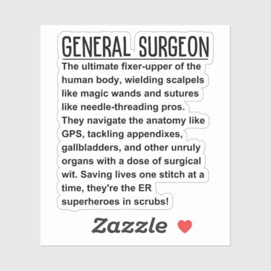 一般外科医 シール (シート)