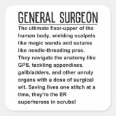 一般外科医 スクエアシール (正面)