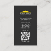 一般契約者建築黄色い三角形 名刺 (裏面)