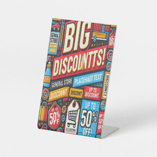 一般店鮮やか内割引ペデスタルサイン 台座サイン