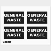 一般廃棄物標識 長方形シール (シート)