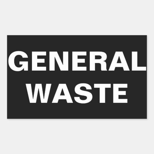 一般廃棄物標識 長方形シール (正面)