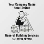 一般建築者又は建物サービス会社 ウィンドウサイン (シート)