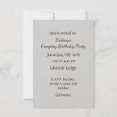 一般招待カスタム面白キャンプ名言 招待状 (裏面)