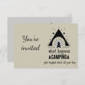 一般招待カスタム面白キャンプ名言 招待状 (正面/裏面)
