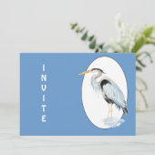 一般招待, オリジナル グレートブルー ヘロン 鳥をカスタマイズ 招待状 (スタンド正面)