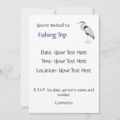 一般招待, オリジナル グレートブルー ヘロン 鳥をカスタマイズ 招待状 (裏面)