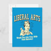 一般教養科目: 免状が付いている同類の揚げ物 ポストカード (正面/裏面)