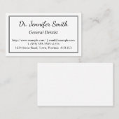 一般歯医者の名刺のクリーニング 名刺 (正面/裏面)