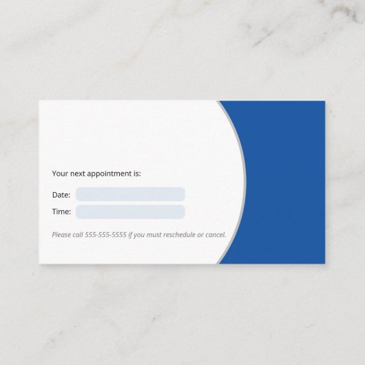 一般歯医者 |歯 予約カード (裏面)