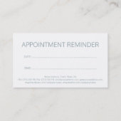 一般歯科医アポイントメント注意喚起名刺 予約カード (裏面)