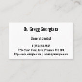 一般歯科医シンプル者の名刺 名刺 (正面)