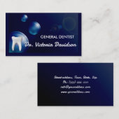 一般歯科医ブルーバブルデザインカード 名刺 (正面/裏面)