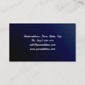 一般歯科医ブルーバブルデザインカード 名刺 (裏面)