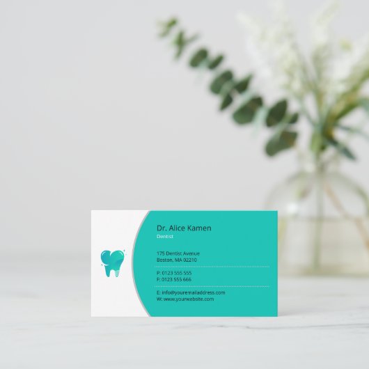 一般歯科医 | 歯 予約カード (スタンド正面)