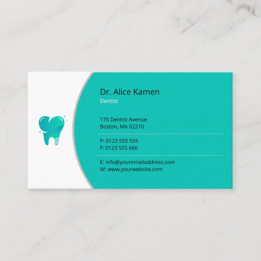 一般歯科医 | 歯 予約カード (正面)