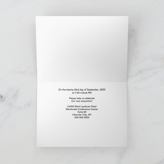 一般用業務金ゴールドフェイクリーフ 招待状 (内部)