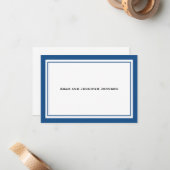 一般的ありがとうメッセージカード(濃紺/白) ノートカード (正面/裏面インサイチュ)