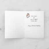 一般的おもしろいなベルト誕生日、かわいいフクロウ カード (内部)