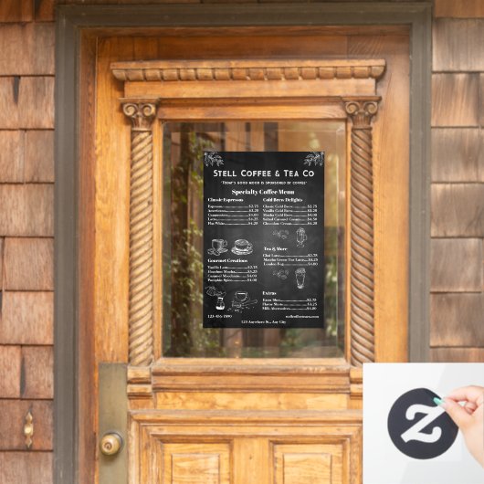 一般的なカスタマイズコーヒーメニュー価格Chalkboard ウィンドウサイン (ホームデコレーション)