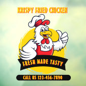 一般的なカスタマイズ揚げクリスピーなチキンフロント ウィンドウサイン (シート3)