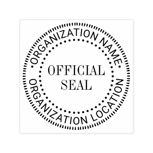 一般的なカスタム公式シール名の場所 セルフインキングスタンプ (デザイン)