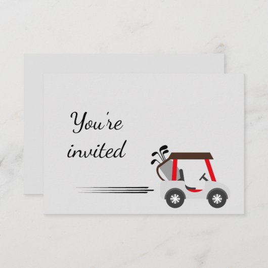 一般的なカスタム楽しいゴルフの誕生日パーティーの招待状 招待状 (正面/裏面)