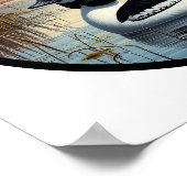 一般的なゴールデンアイアヒルの円形3D画像 ポスター (角)