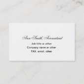 一般的なティール(緑がかった色)および白い名刺 名刺 (裏面)