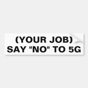 一般的なテンプレートはのための"拒否します5G "を バンパーステッカー