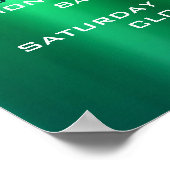 一般的なビジネス – 光沢のある緑のメタリック時間 ポスター (角)