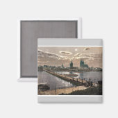 一般的なビュー、月明かりの下、ケルン、ライン、ゲ マグネット (正面/裏面)