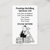 一般的なビルダー、住宅修理および住宅拡張 名刺 (裏面)