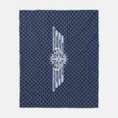 一般的なプライベートエアパイロットクロムライクウィングス フリースブランケット (正面)