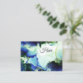 *~*一般的なヘア爪、 ネイルまつげティール(緑がかった色)霊気グリッター 名刺 (スタンド正面)