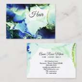 *~*一般的なヘア爪、 ネイルまつげティール(緑がかった色)霊気グリッター 名刺 (正面/裏面)