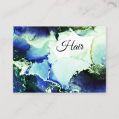 *~*一般的なヘア爪、 ネイルまつげティール（緑がかった色）霊気グリッター 名刺 (正面)