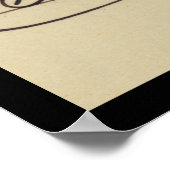 一般的なボーアレス署名カード1867 ポスター (角)