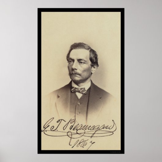 一般的なボーアレス署名カード1867 ポスター (正面)