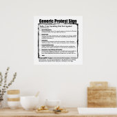 一般的なユーモアのある抗議サイン ポスター (キッチン)