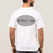 一般的なロゴの楕円形の背部 Tシャツ (裏面)