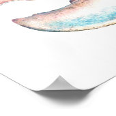 一般的なロブスターブルーウォーターカラーアートプリント大 ポスター (角)