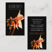 一般的なロマンチックな花の名刺 名刺 (正面/裏面)