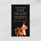 一般的なロマンチックな花の名刺 名刺 (裏面)