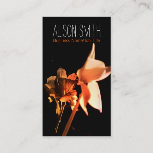 一般的なロマンチックな花の名刺 名刺 (正面)